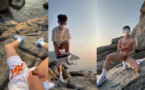 麦麦脆汁鸡-夏日户外全裸喷射 海边礁石